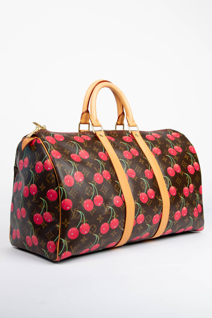 RARE Louis Vuitton x Takashi Murakami Cherry Keepall 45cm