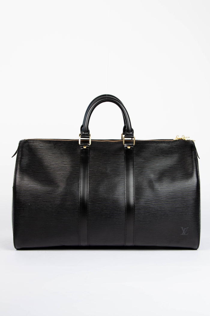Vintage Louis Vuitton Black Epi Leather Keepall 45cm