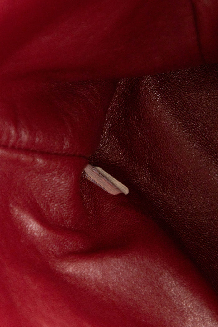 Vintage Chanel Red Lambskin Leather Tote Bag with 24K GHW