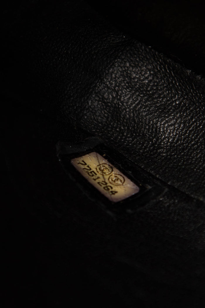 2000s Chanel Black & White Tweed East West Single Flap Bag