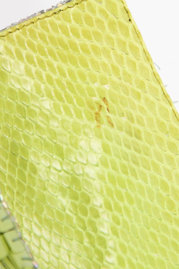 SUPER RARE Fendi Green Sequin Baguette Shoulder Bag