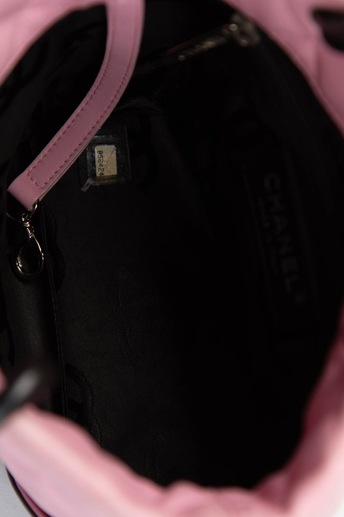 2000s Chanel Pink Rue Cambon Bucket Bag