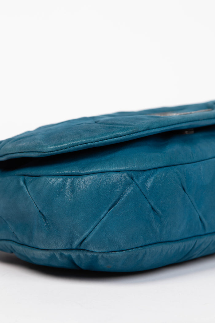 2010s Chanel Blue Soft Leather Giant Flap Bag