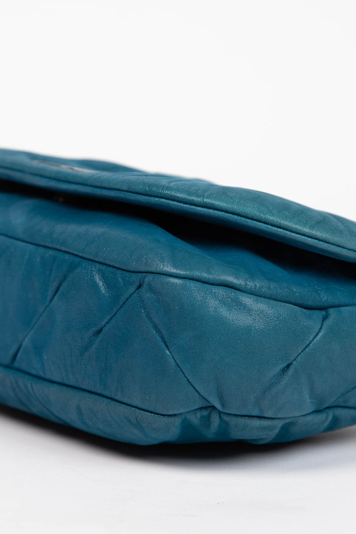 2010s Chanel Blue Soft Leather Giant Flap Bag