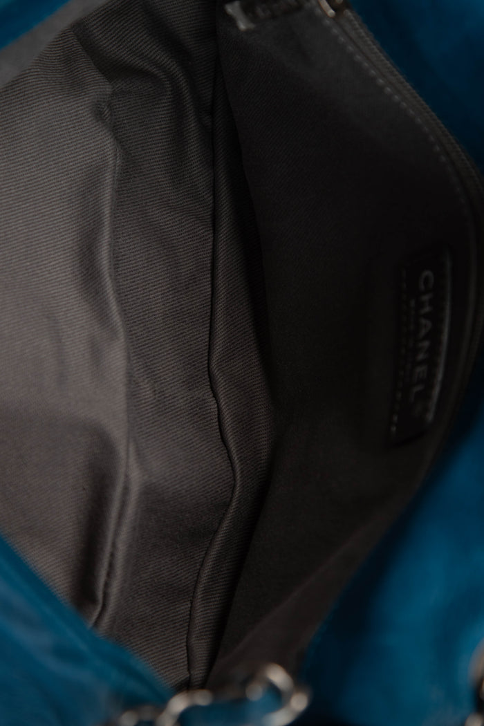 2010s Chanel Blue Soft Leather Giant Flap Bag