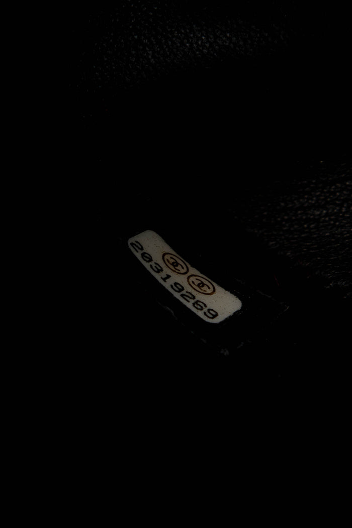 2010s Chanel Black Lambskin Leather Mosaic Medium Boy Bag