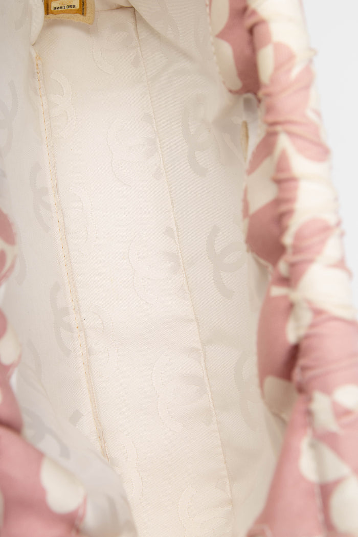 2000s Chanel Pink Clover Canvas Shoulder Bag