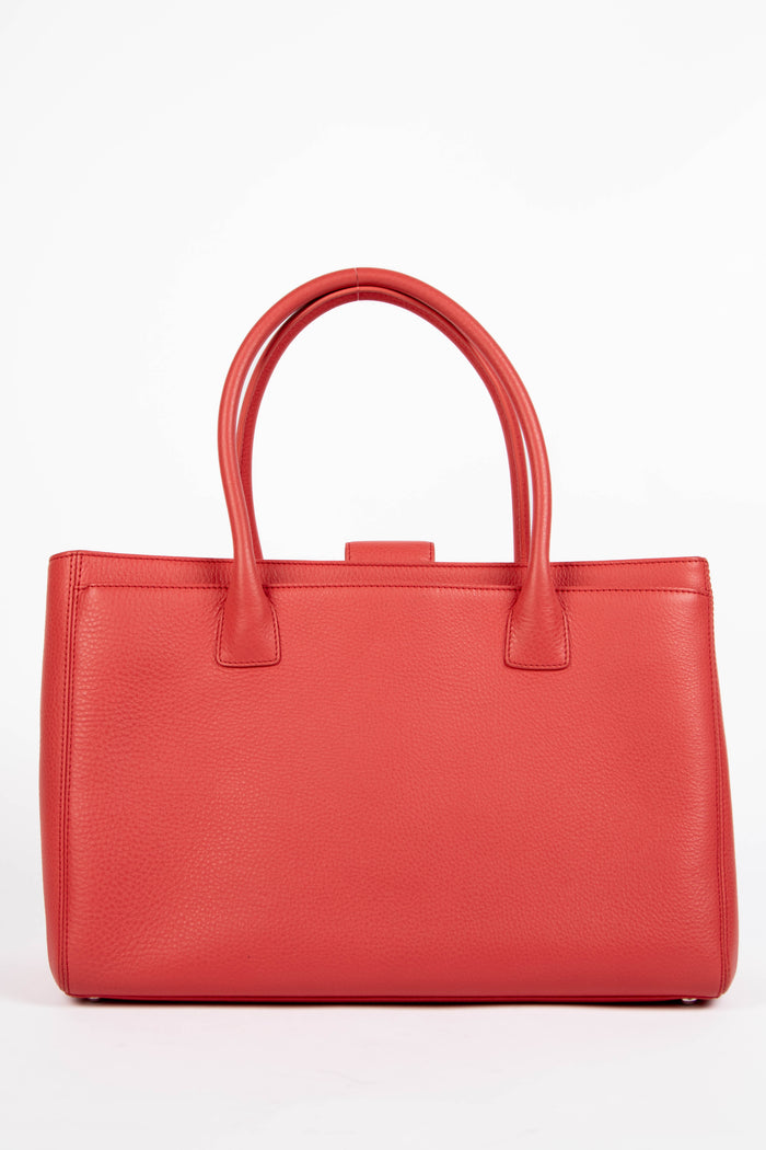 2010s Chanel Pink Caviar Leather Cerf Executive Shopper Tote Bag