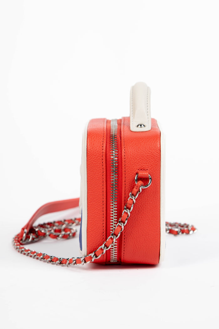 2010s Chanel Tri-Colour Caviar Leather Small Vanity Case