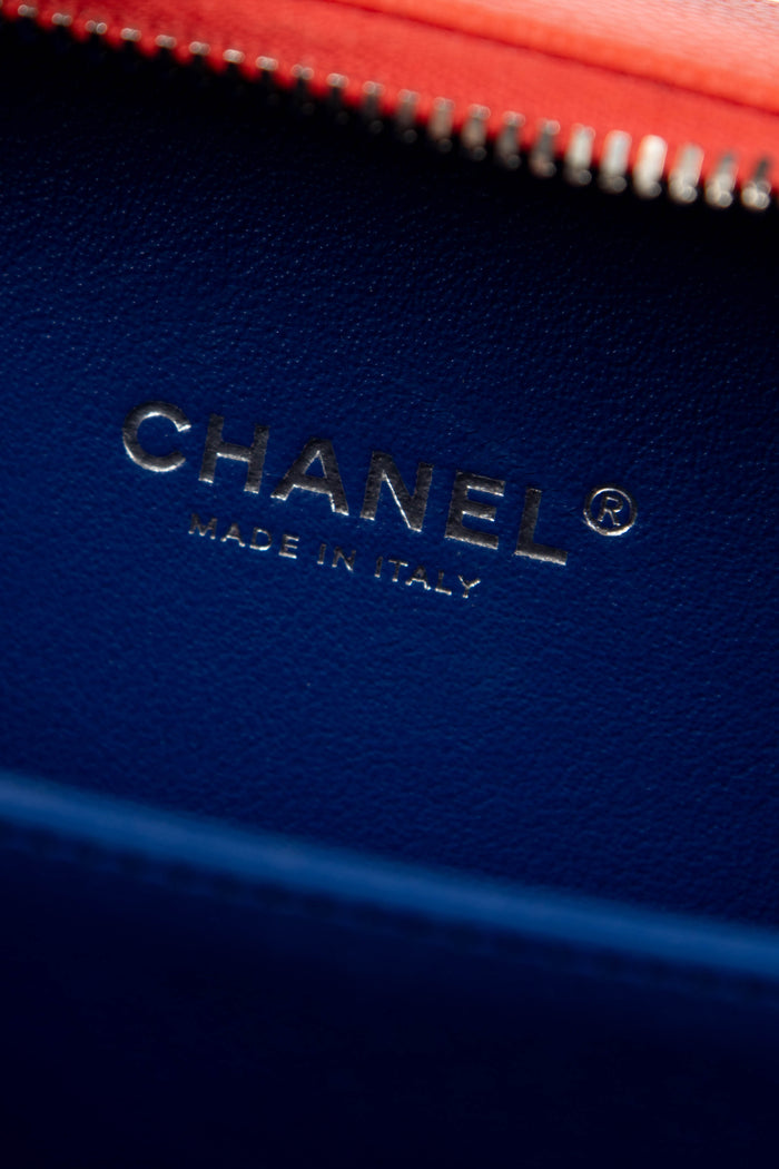 2010s Chanel Tri-Colour Caviar Leather Small Vanity Case