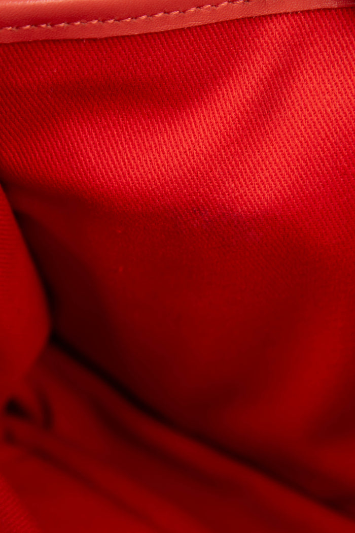 2010s Chanel Red Up in the Air Perforated Shoulder Bag