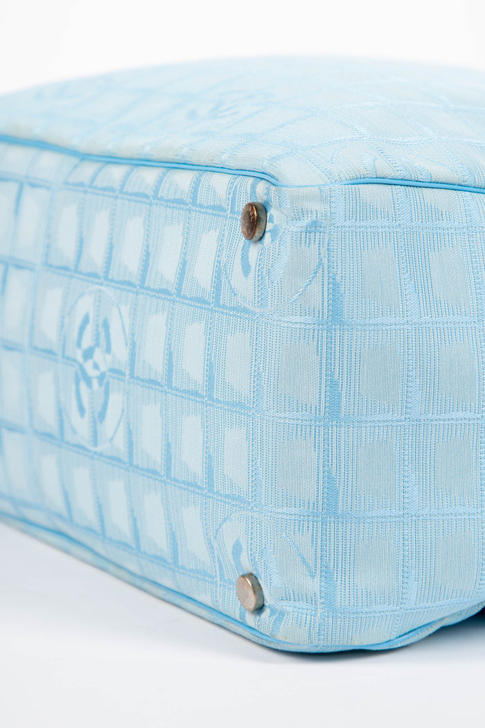 2000s Chanel Blue Travel Line Tote Bag