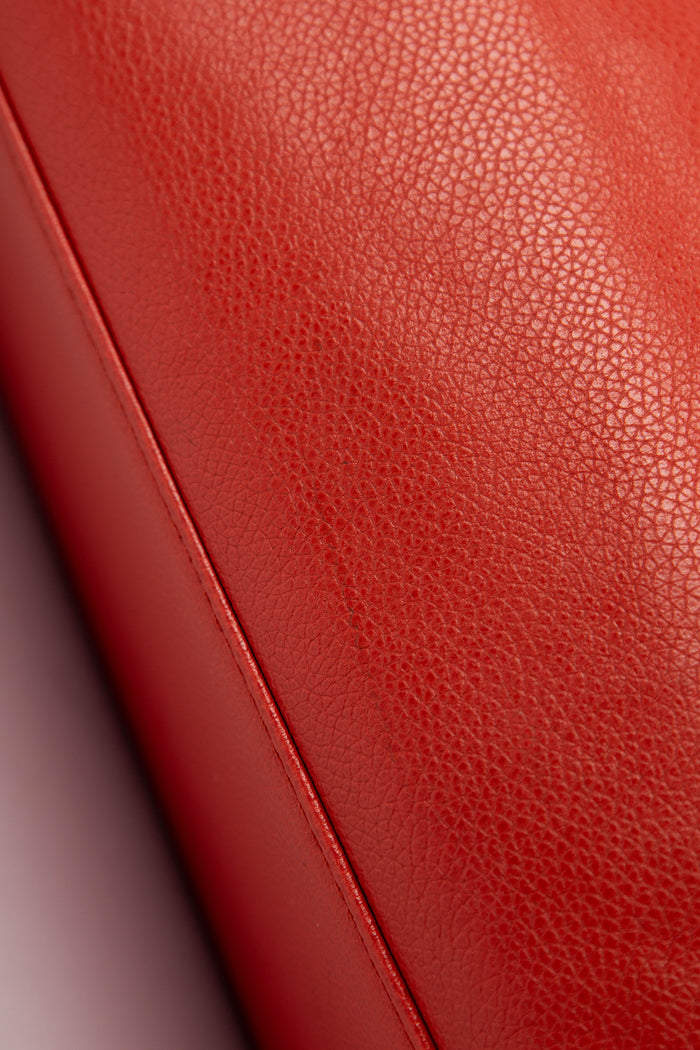 2010s Chanel Red Caviar Leather Small Executive Shopper Tote Bag