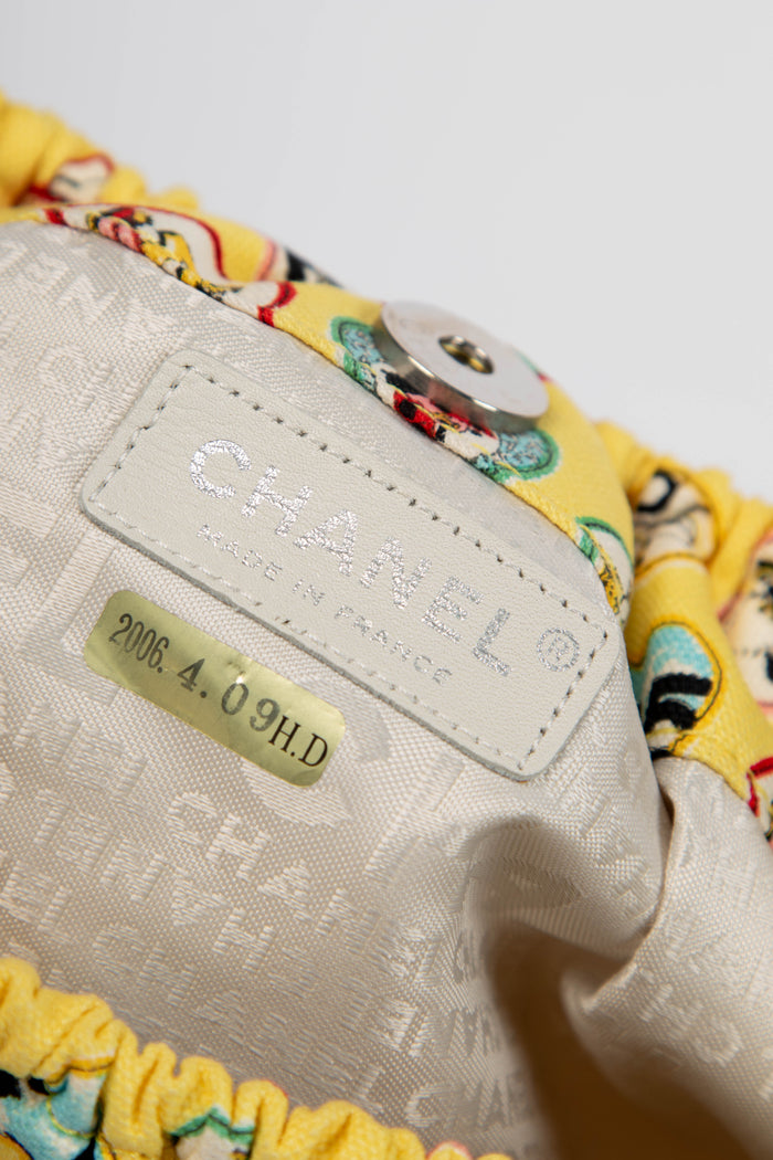 2000s Chanel Yellow Valentines Top Handle Bag