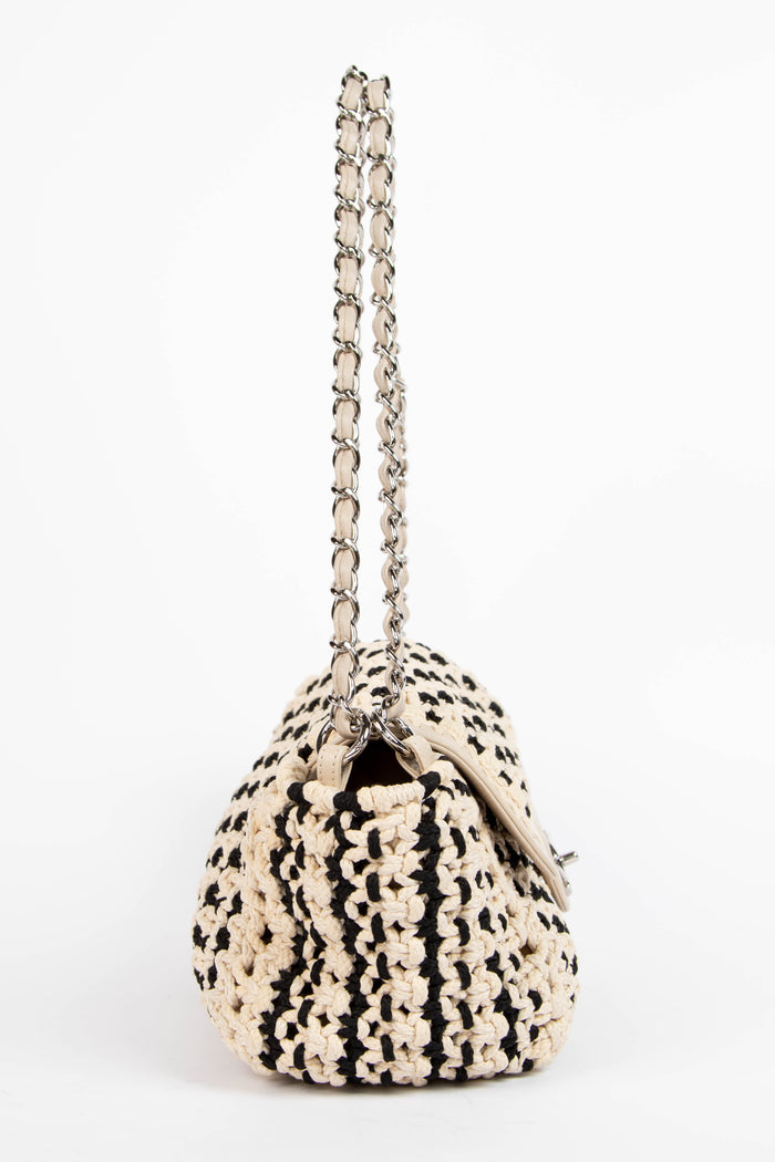 2010s Chanel Crochet Single Flap Shoulder Bag