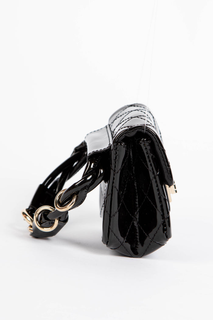 RARE 2000s Chanel Black Patent Leather Ankle Monitor