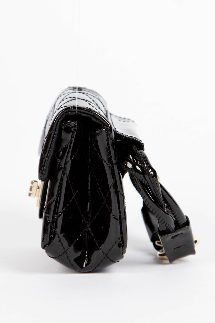 RARE 2000s Chanel Black Patent Leather Ankle Monitor