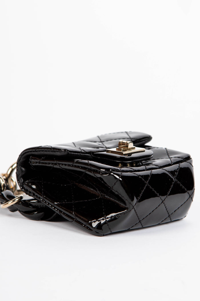 RARE 2000s Chanel Black Patent Leather Ankle Monitor