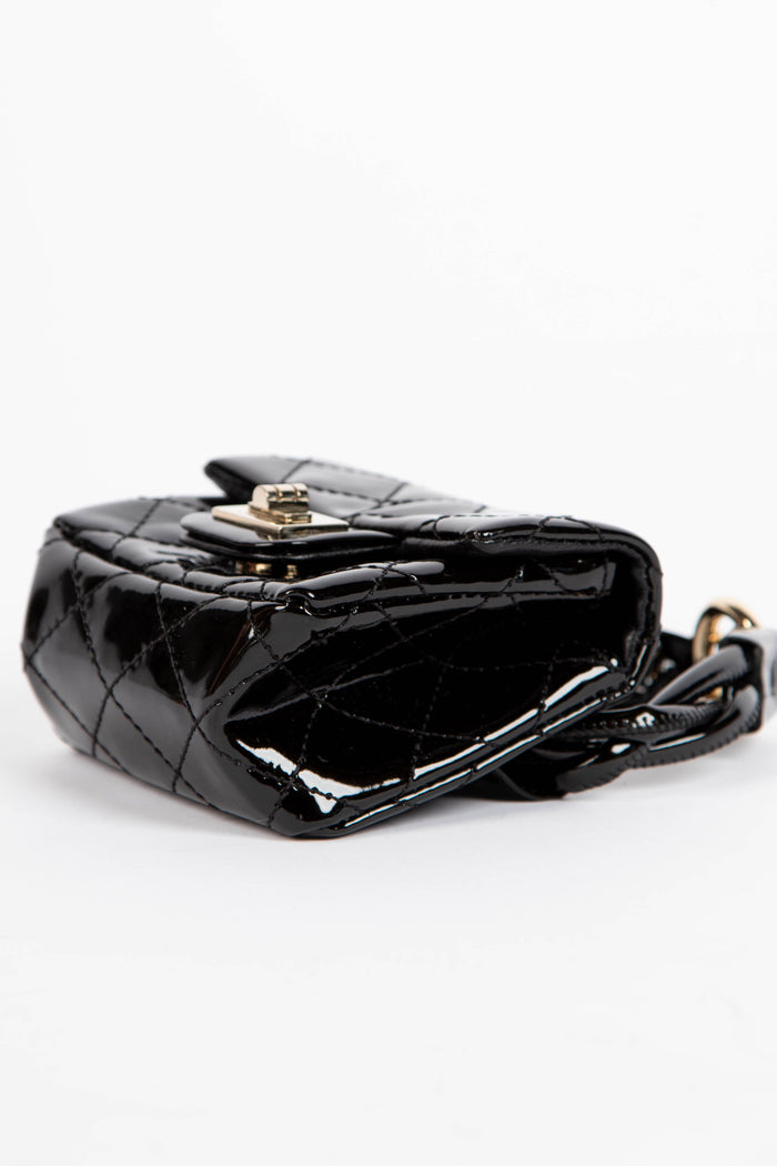 RARE 2000s Chanel Black Patent Leather Ankle Monitor