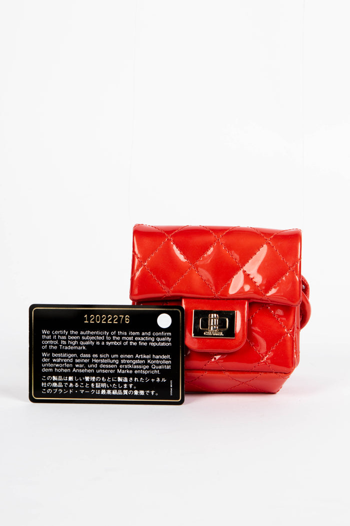 RARE 2000s Chanel Red Patent Leather Ankle Monitor