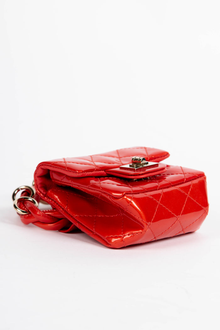 RARE 2000s Chanel Red Patent Leather Ankle Monitor