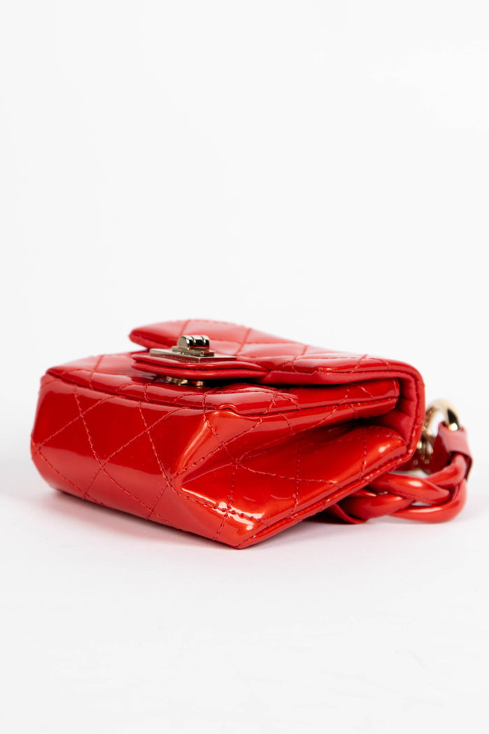 RARE 2000s Chanel Red Patent Leather Ankle Monitor