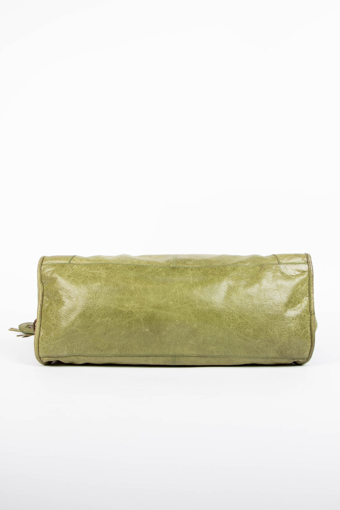 2000s Balenciaga Green Part-Time Shoulder Bag