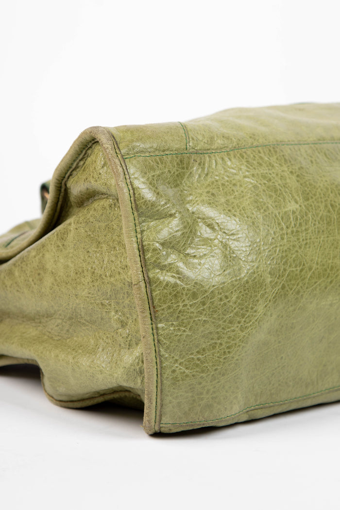 2000s Balenciaga Green Part-Time Shoulder Bag