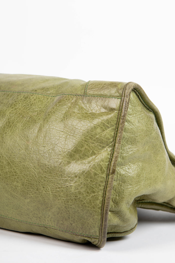 2000s Balenciaga Green Part-Time Shoulder Bag
