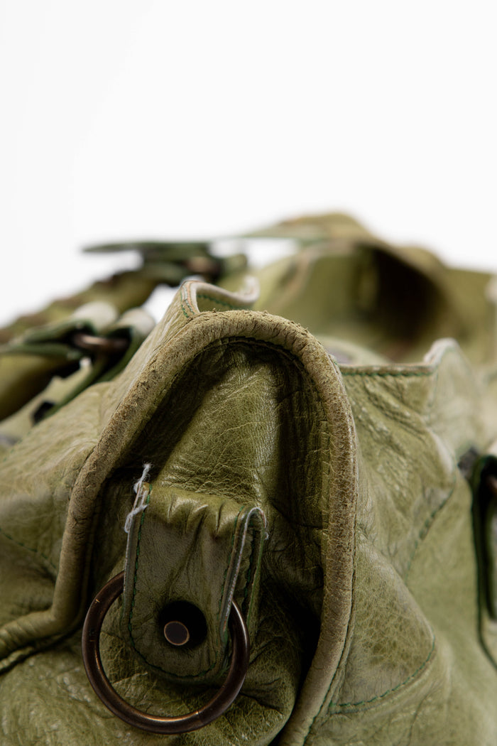 2000s Balenciaga Green Part-Time Shoulder Bag