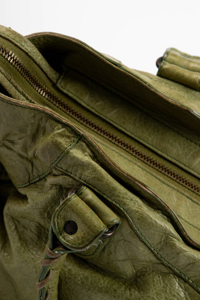 2000s Balenciaga Green Part-Time Shoulder Bag