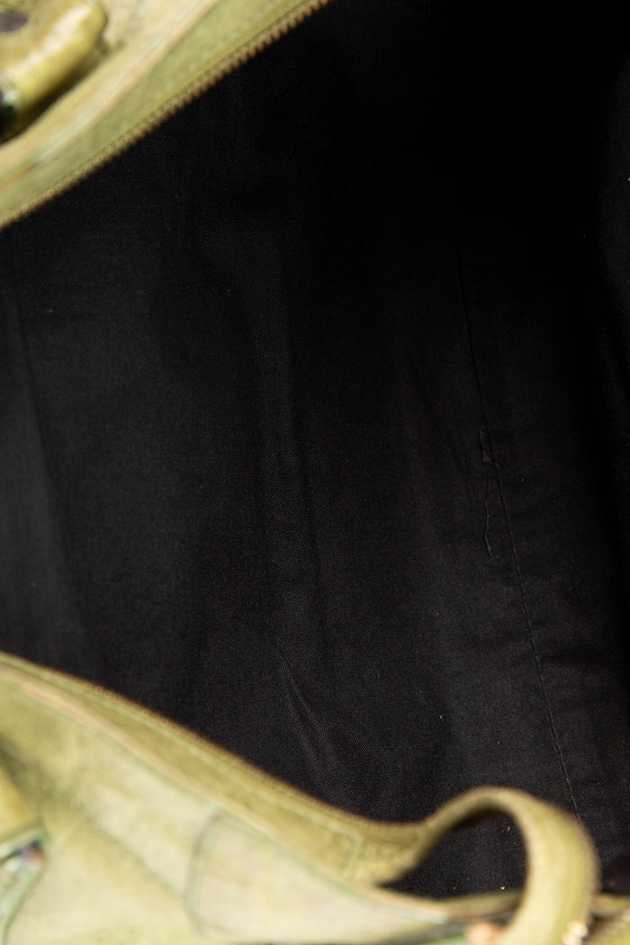 2000s Balenciaga Green Part-Time Shoulder Bag