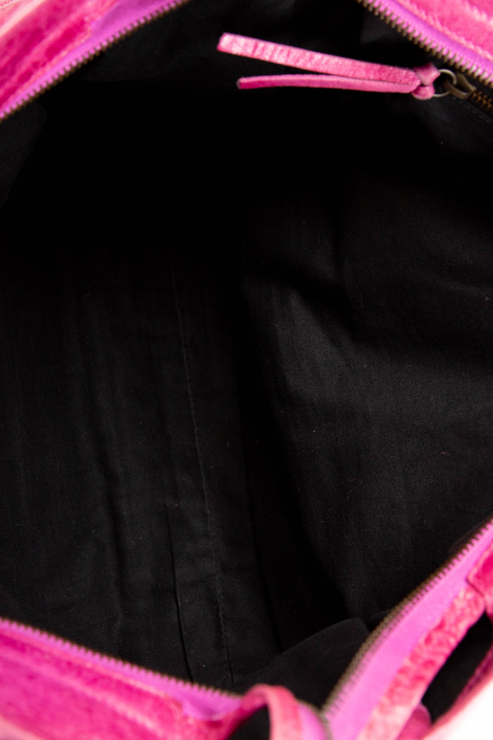 2000s Balenciaga Pink Leather City Bag
