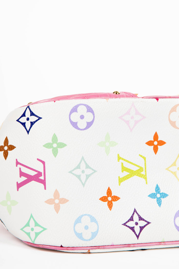 RARE Louis Vuitton x Takashi Murakami White Multicolour Marilyn Shoulder Bag