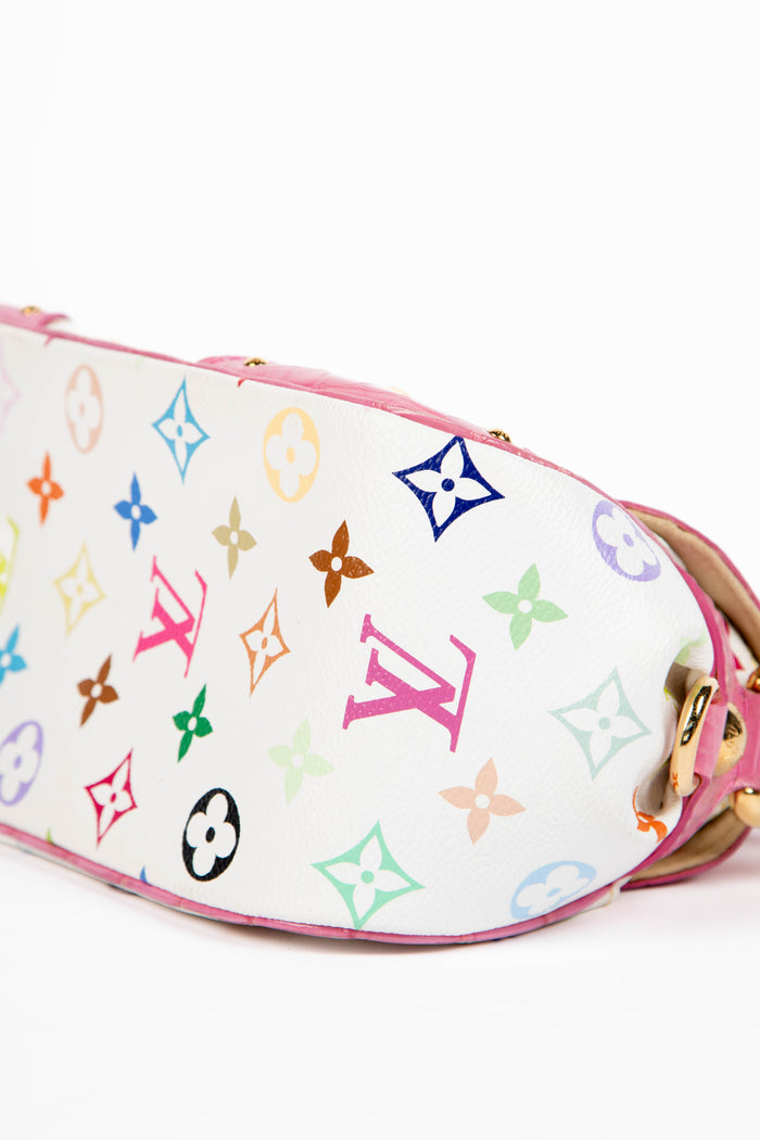 RARE Louis Vuitton x Takashi Murakami White Multicolour Marilyn Shoulder Bag