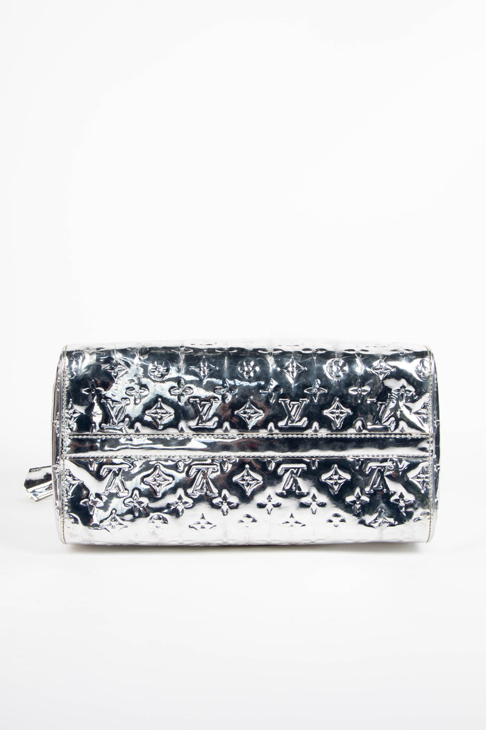 RARE 2000s Louis Vuitton Silver Miroir Speedy 35cm