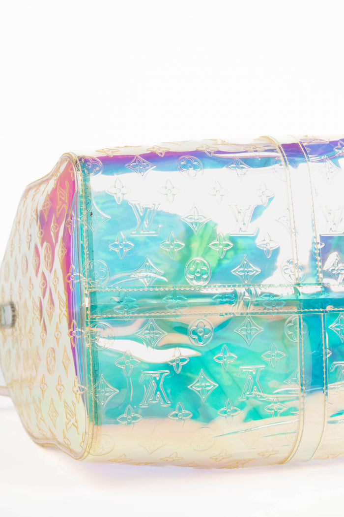RARE Louis Vuitton Virgil Abloh Iridescent Prism Monogram PVC Keepall 50