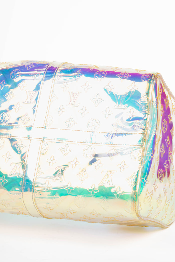 RARE Louis Vuitton Virgil Abloh Iridescent Prism Monogram PVC Keepall 50