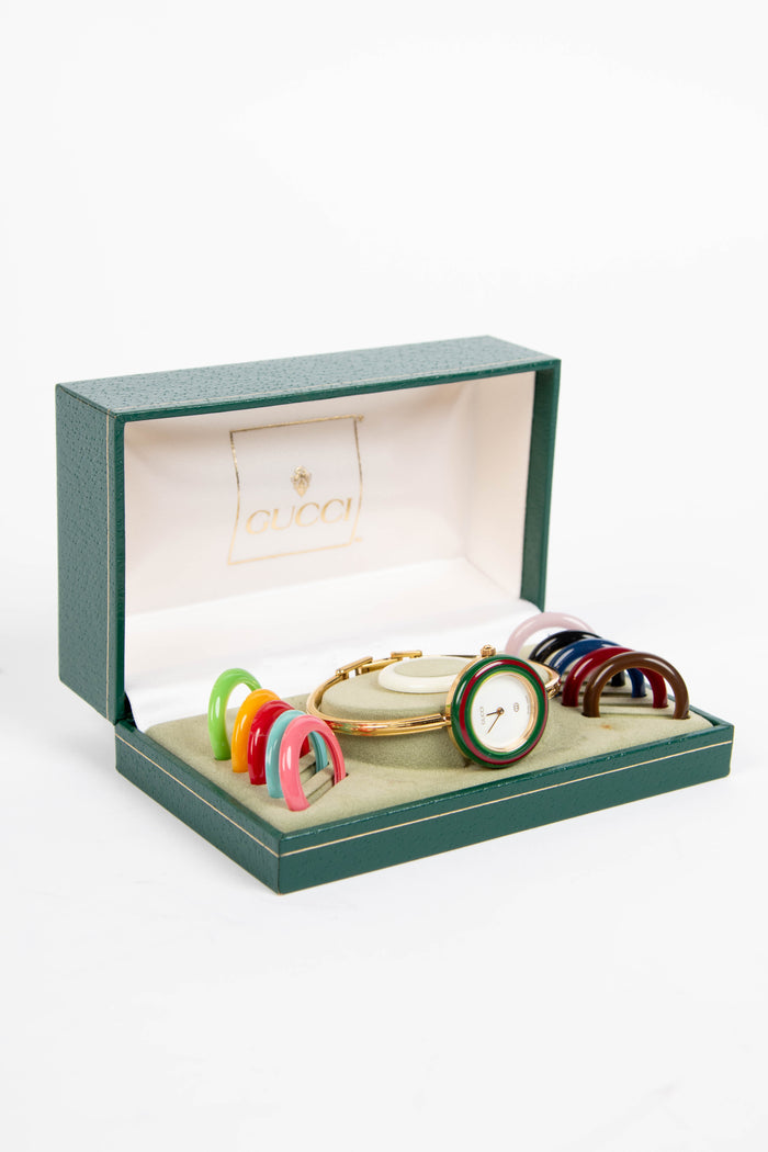 Vintage Gucci Gold Bezel Watch