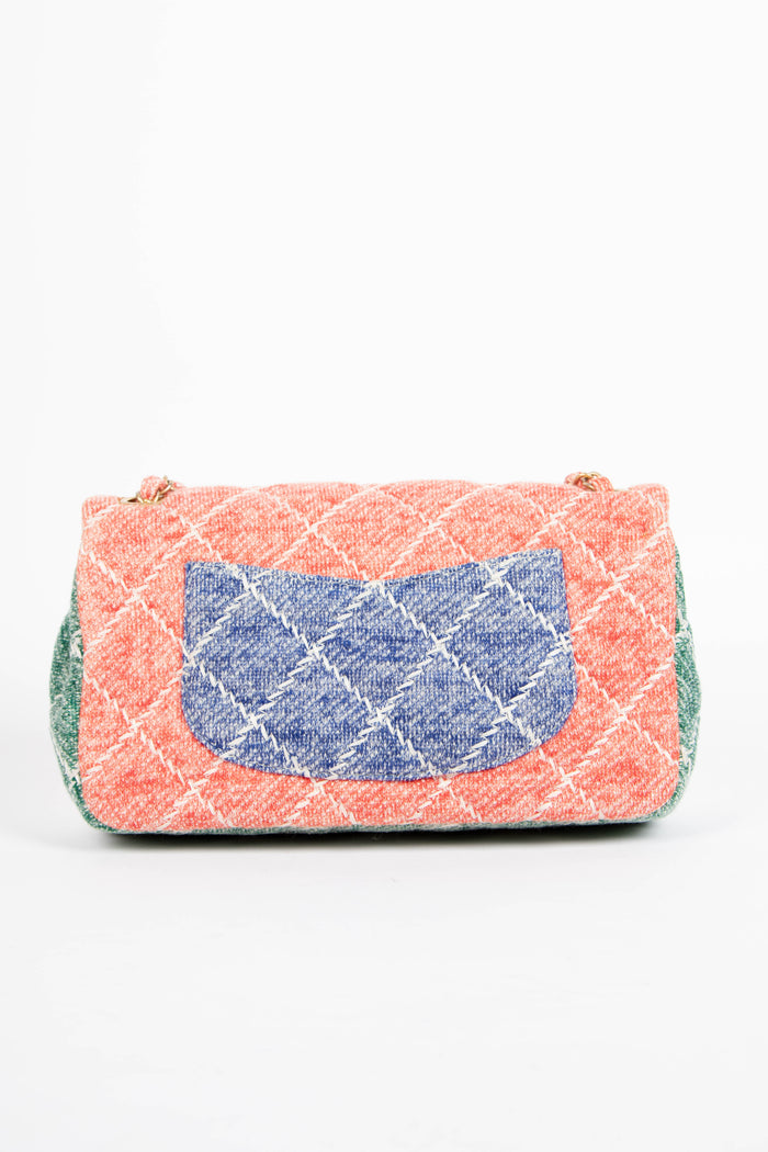 2010s Chanel Multi-Colour Jersey Single Flap Bag