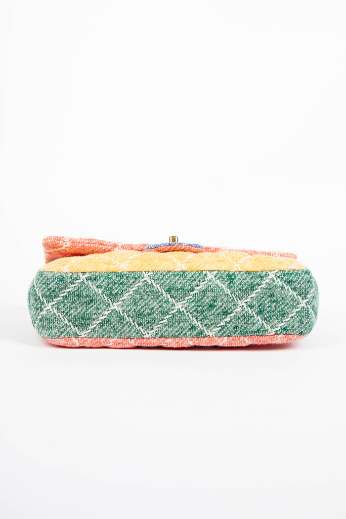 2010s Chanel Multi-Colour Jersey Single Flap Bag