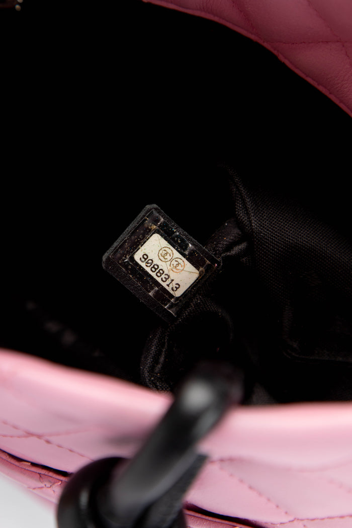 2000s Chanel Pink Rue Cambon Small Bucket Bag