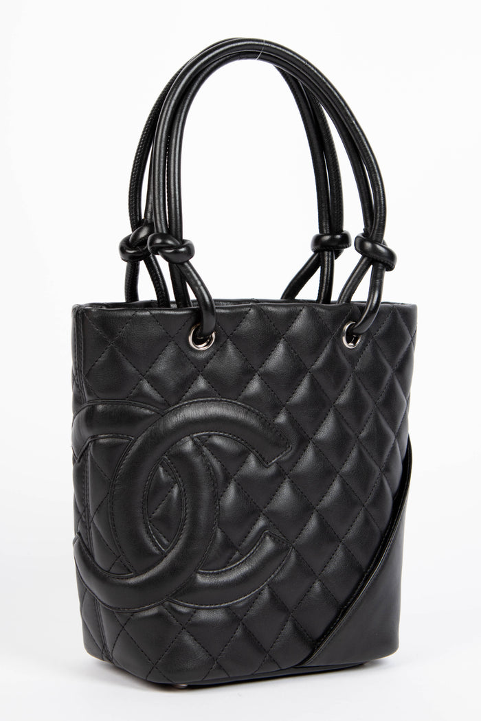 2000s Chanel Black Rue Cambon Small Bucket Bag