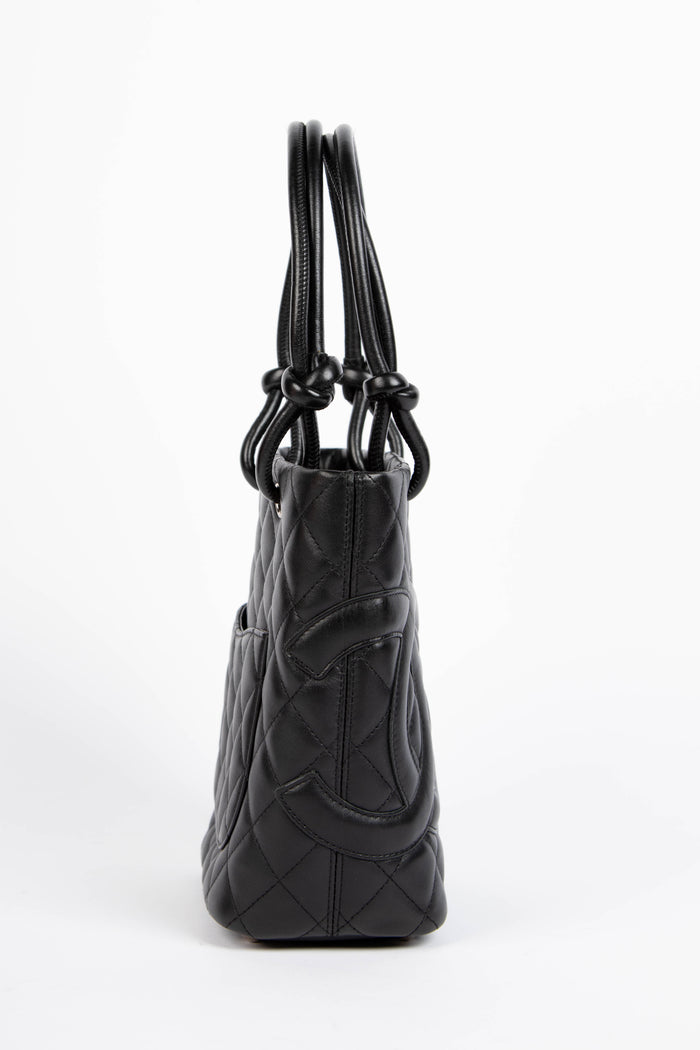 2000s Chanel Black Rue Cambon Small Bucket Bag