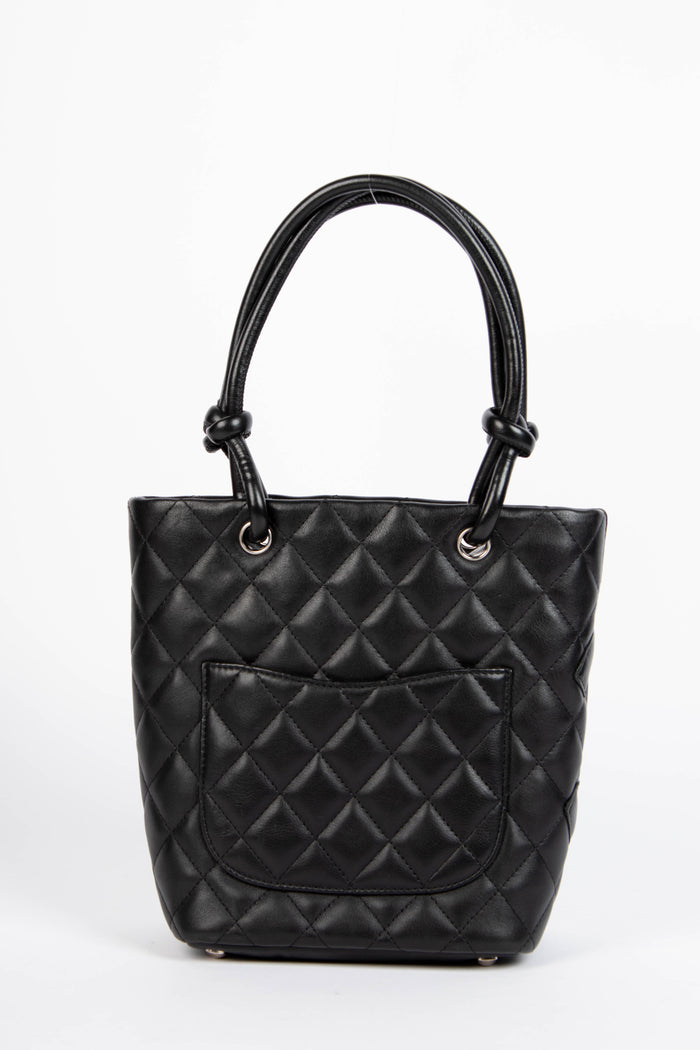 2000s Chanel Black Rue Cambon Small Bucket Bag