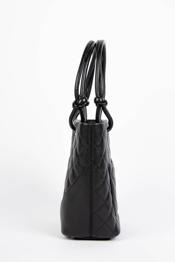 2000s Chanel Black Rue Cambon Small Bucket Bag