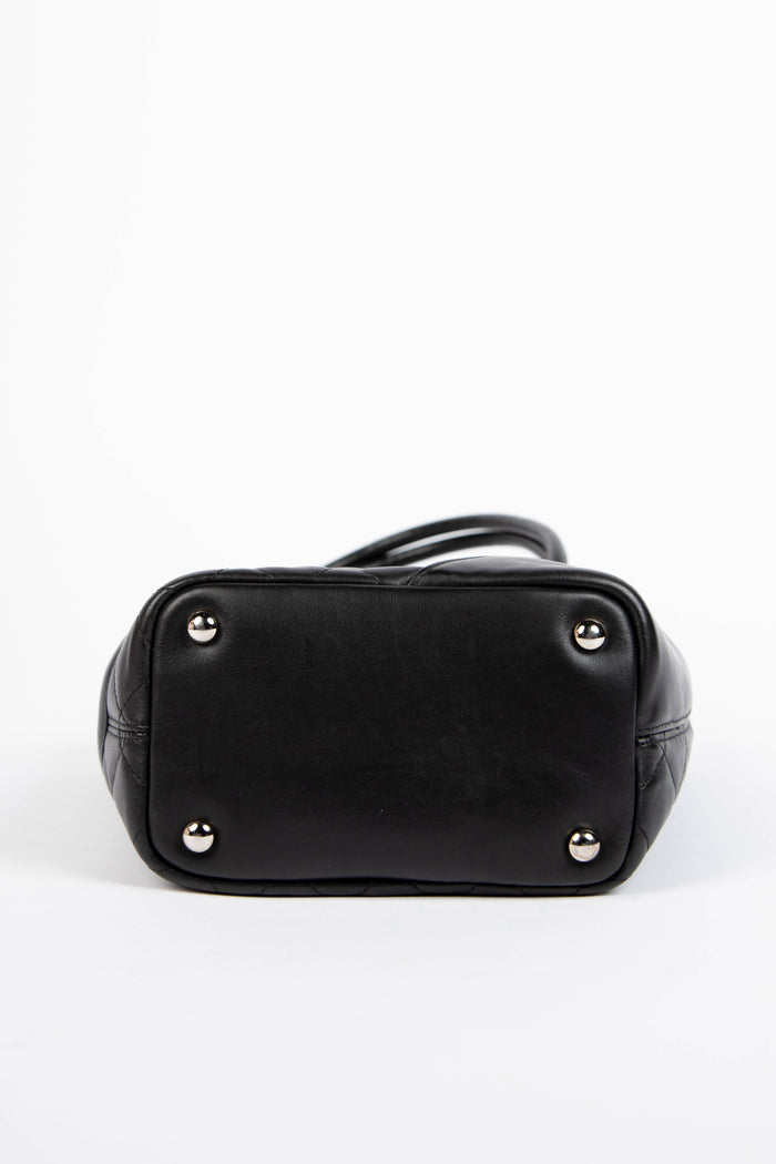 2000s Chanel Black Rue Cambon Small Bucket Bag