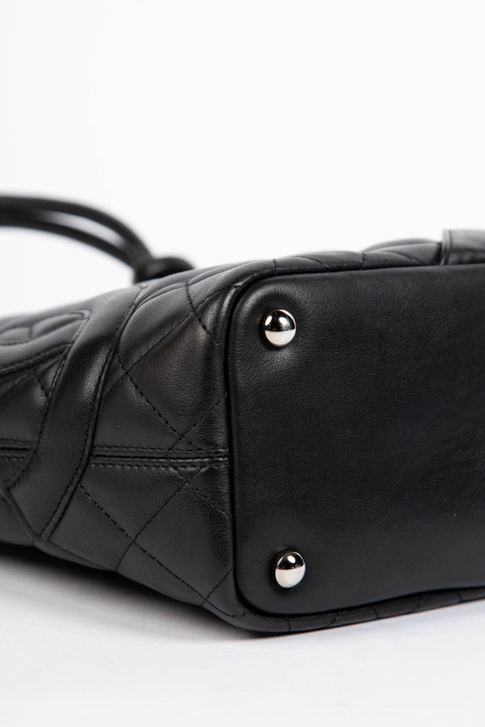 2000s Chanel Black Rue Cambon Small Bucket Bag