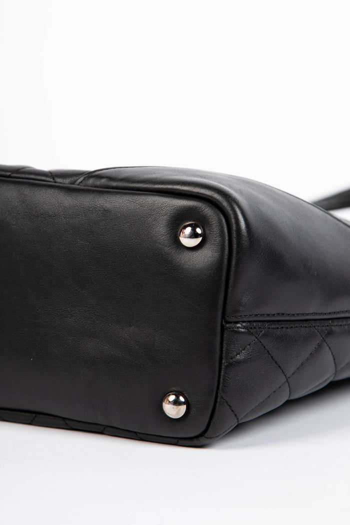 2000s Chanel Black Rue Cambon Small Bucket Bag