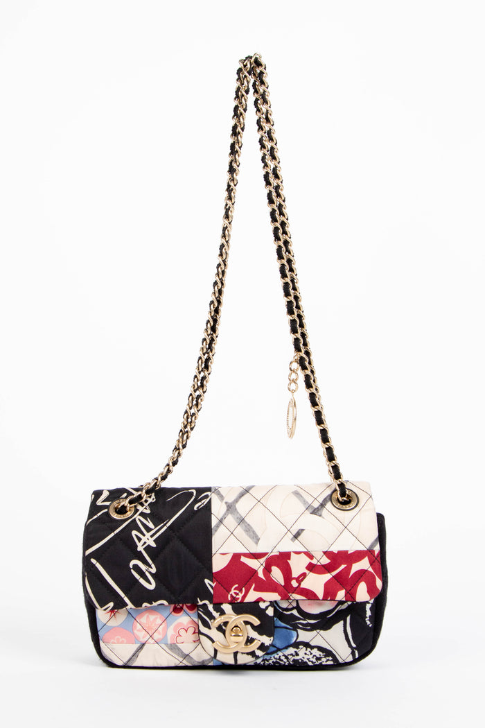 2010s Chanel Printed Jersey Mini Rectangular Shoulder Bag